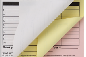 Ncr forms 00004 three part close up spn